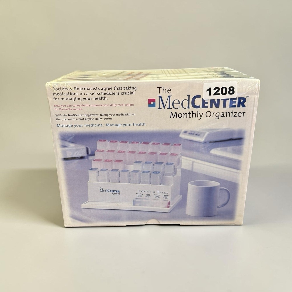 The MedCenter System 31 Day Vitamin Pill Monthly Organizer System Sealed